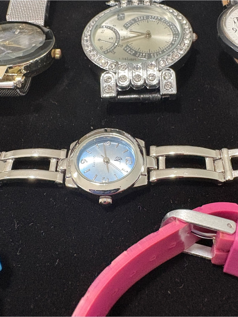 Mixed Lot of Women's Watches with Blue, Pink & Tan Straps - Picture 12 of 16